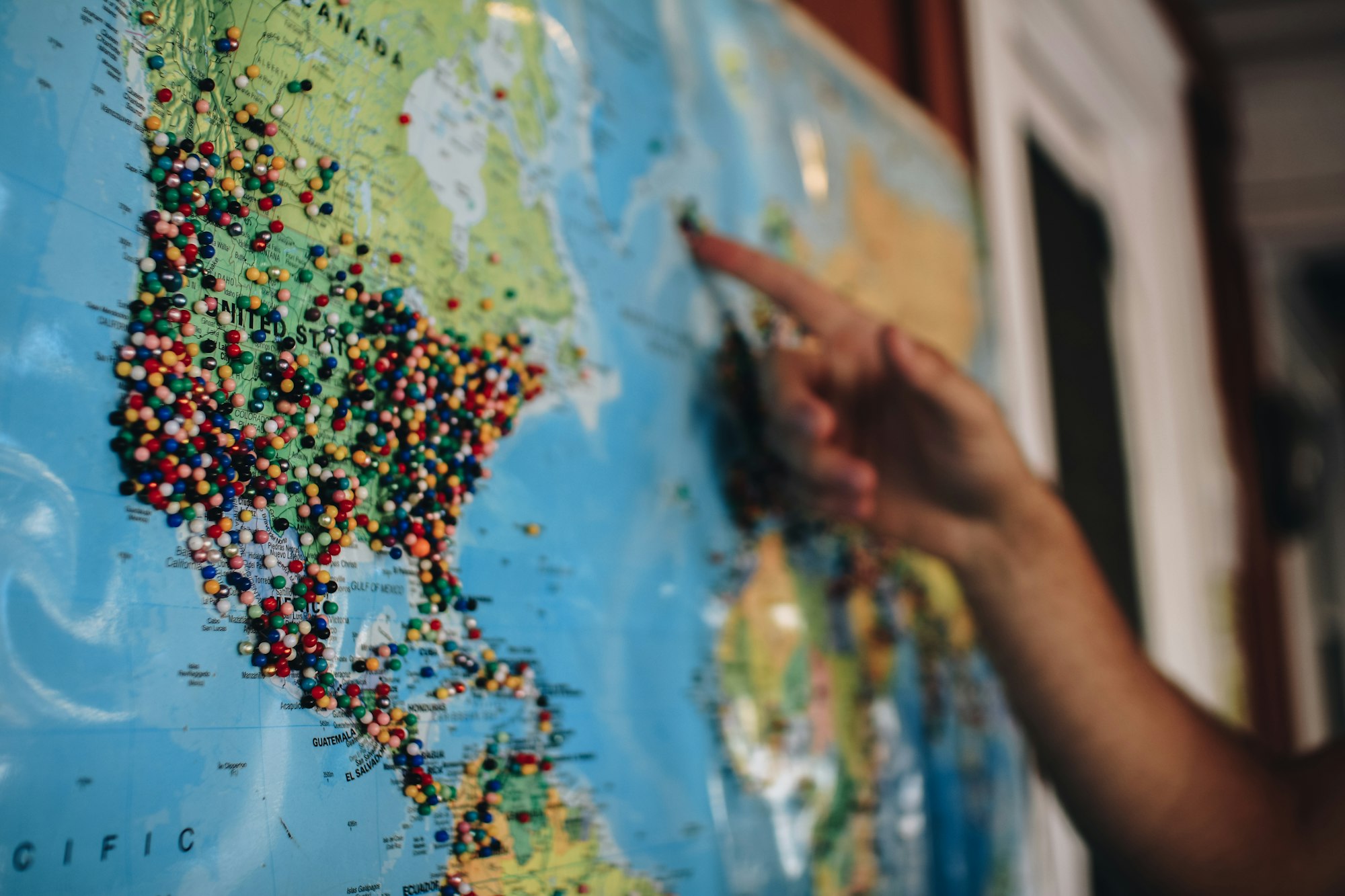 Carte avec repères de prospects
